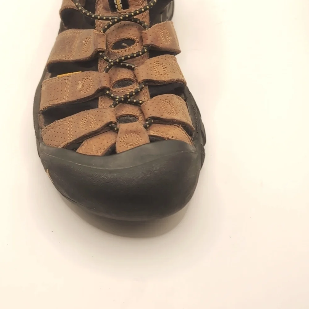 Men's Keen Newport H2 Brown Leather Waterproof Sandals Hiking Shoes Size 8